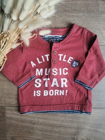 🌺Haut manches longues 70's vintage 3mois bebe garçon Gémo