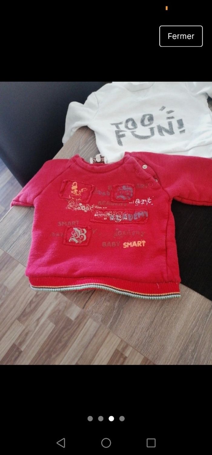 Lot de 3 sweat garçons 9 mois - photo numéro 4