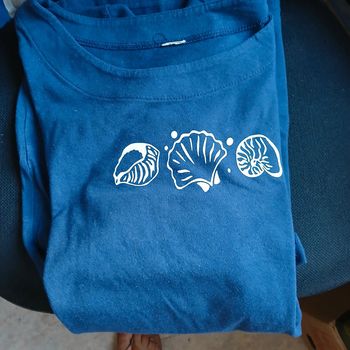 Tee-shirt femme bleu marine
