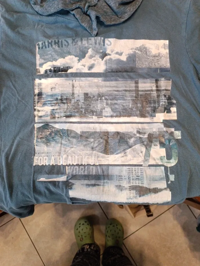T-shirt bleu Harris X Lewis S - photo numéro 5