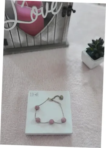 Bracelet rose argenté _  féminin & élégant