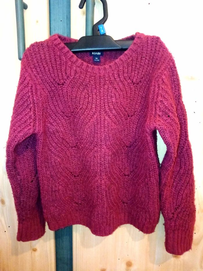 Pull violet Kiabi type tricot
