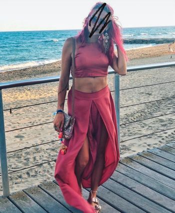 Ensemble haut court à nouer et pantalon large bohème