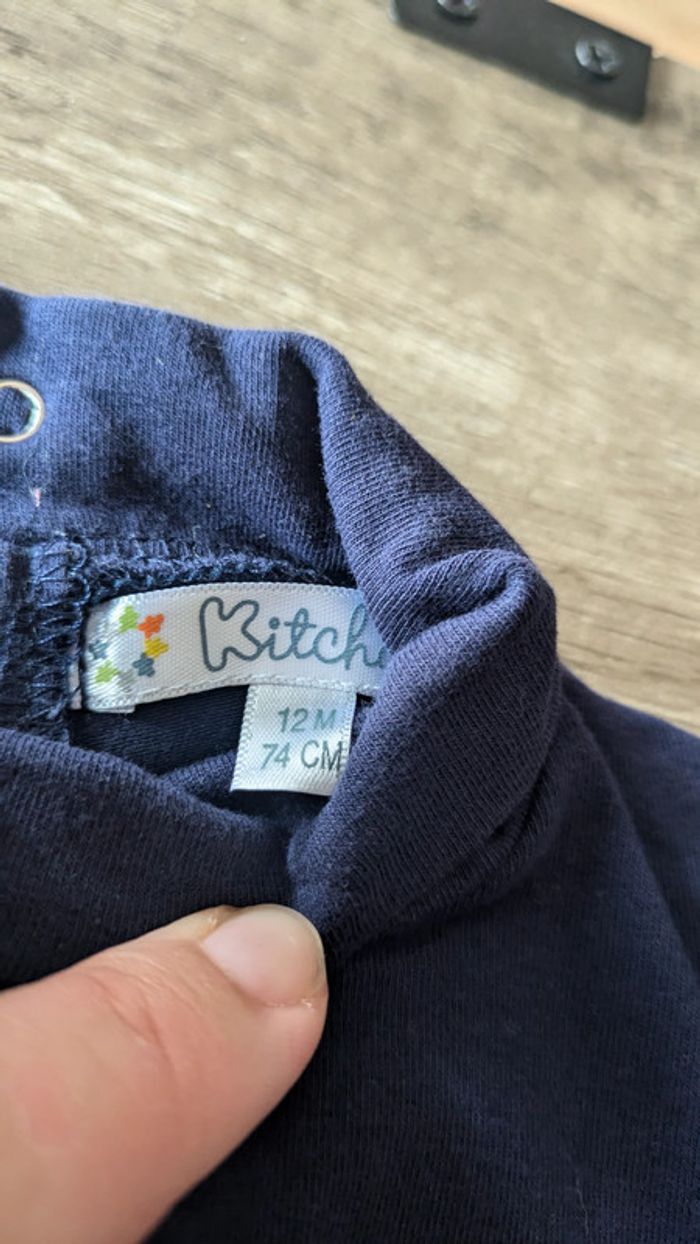 T.shirt à manches longues col monté chat - photo numéro 2