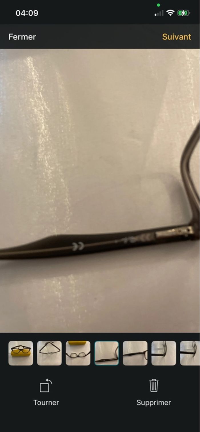 Monture Ray-Ban enfant + étui – Modèle rectangle – Marron - photo numéro 3