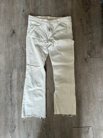 Jean blanc taille basse