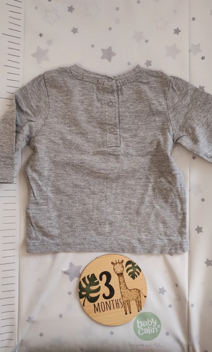 Tee-shirt manches longues 3 mois - photo numéro 2