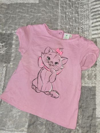 Tee shirt rose Marie 18 mois