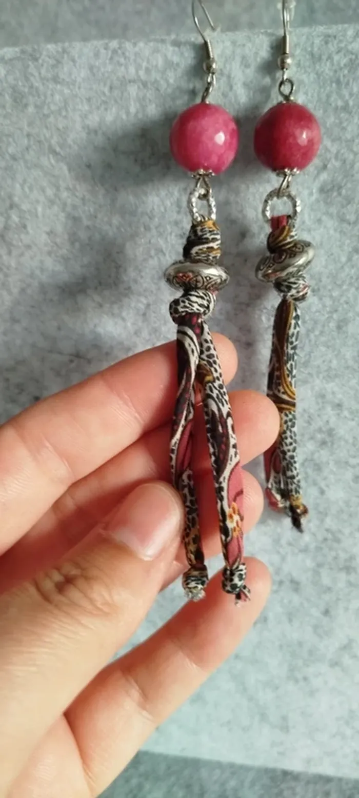 🍄 Boucles d’oreilles ▪ style bohème - photo numéro 2