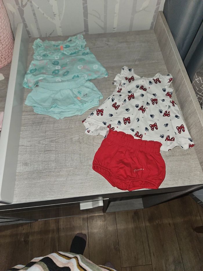 Lot de 2 ensemble bébé fille