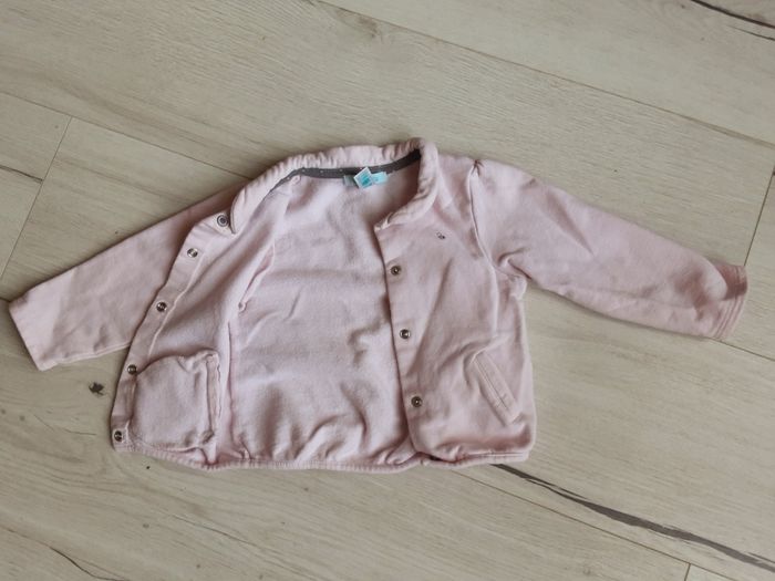 Vêtement bébé fille gilet rose Obaïbi 18 mois - photo numéro 4