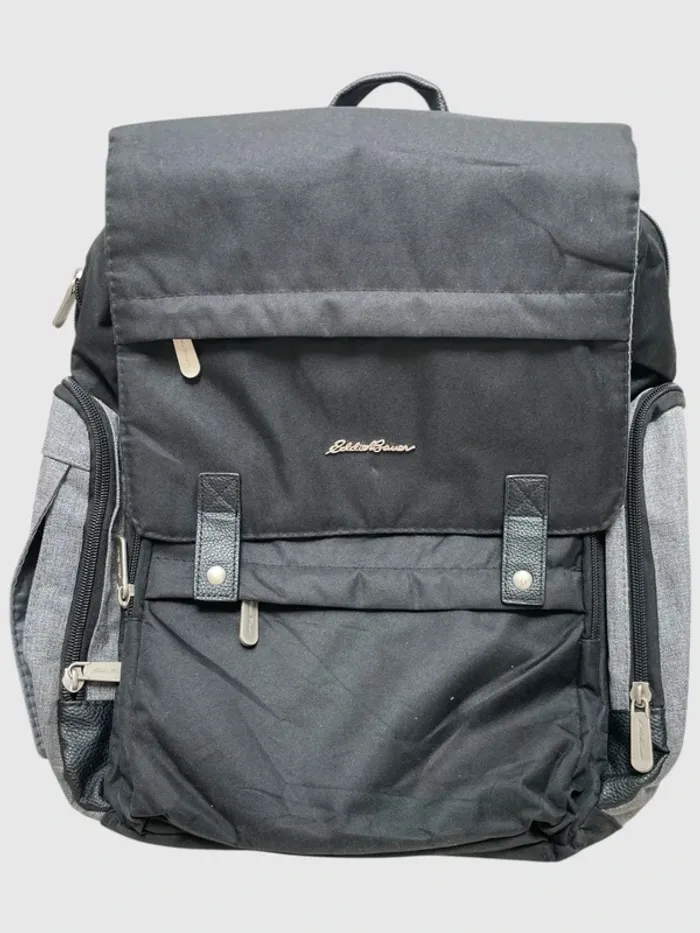 Eddie Bauer Backpack Maternity Pregnant Baby black grey 18L waterproof