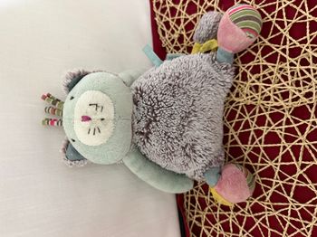 Doudou Chat musical Les Pachats gris vert MOULIN ROTY