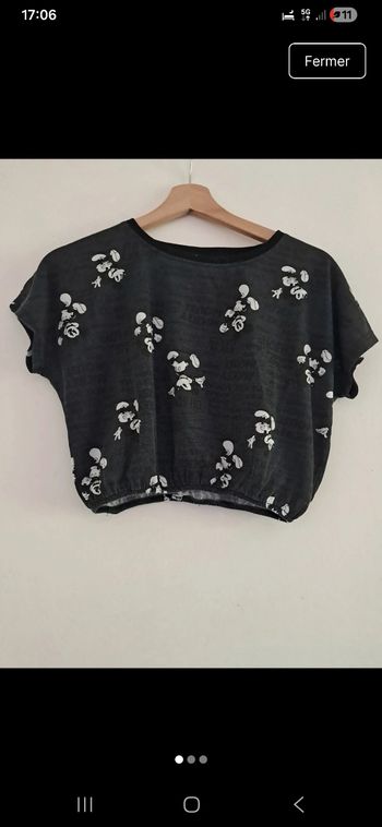 Tee shirt Mickey noir - 12 ans /152 cm - Très bon état 
