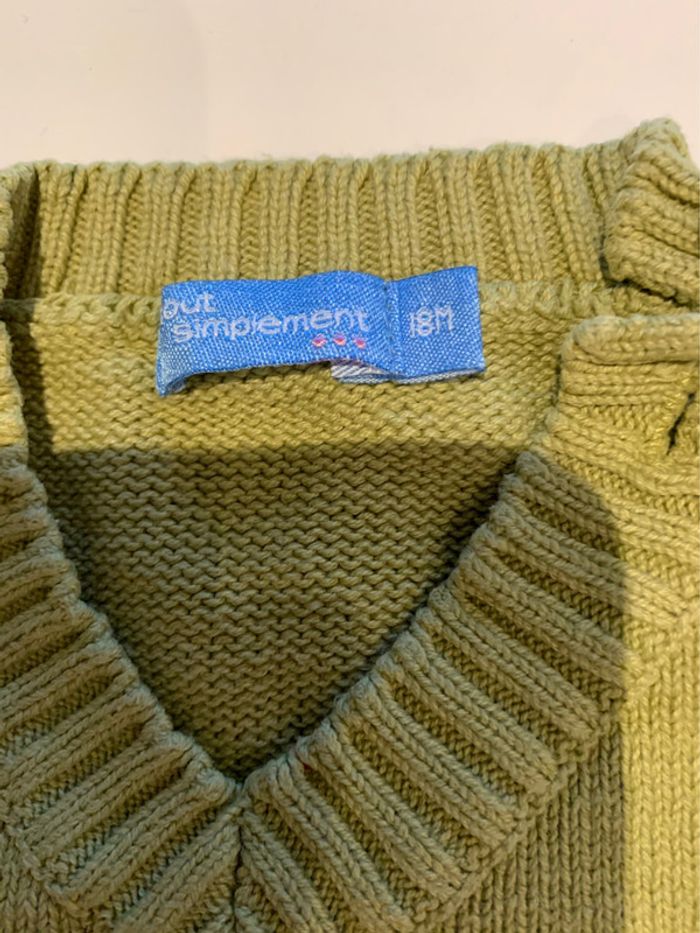 Ensemble bébé garçon pantalon et pull sans manches 18 mois - photo numéro 3
