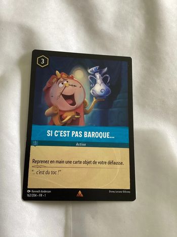 carte disney lorcana FR si c’est pas baroque action 162/204.FR.1  Non foil première édition