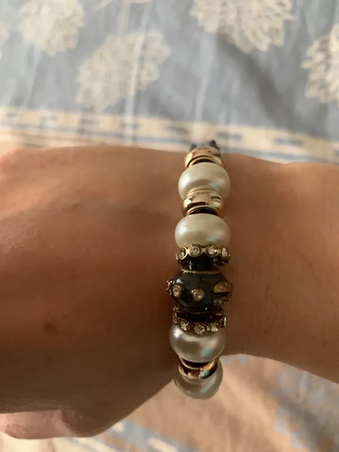 Bracelet noir et blanc coccinelle - photo numéro 2