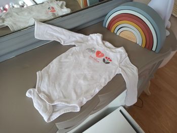 Body blanc à col 6 mois OBAIBI