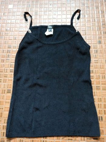 Débardeur à fines bretelles noires Marque MNG Taille M Neuf