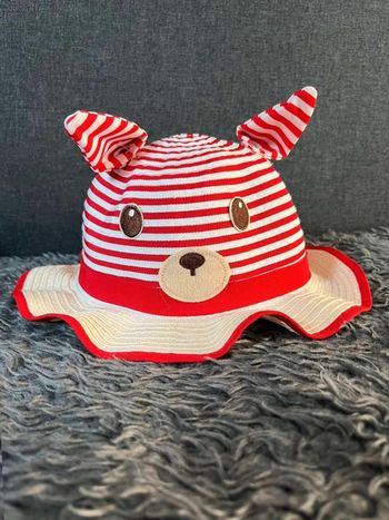 Chapeau protection solaire bébé fille lapin