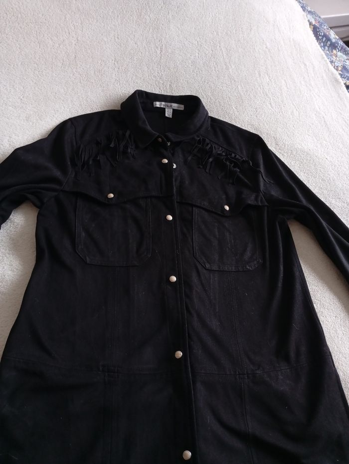 Veste Chemise en suédine noir 38 - photo numéro 9