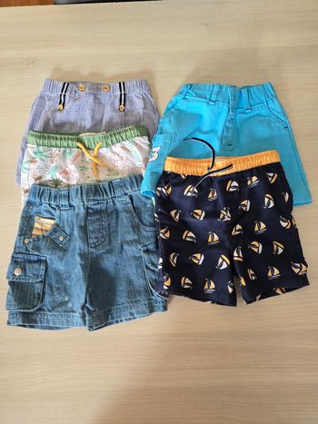 Lot de 5 shorts bébé – 12 mois