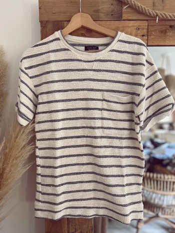 Magnifique Tee-shirts Zara à rayures texturé
