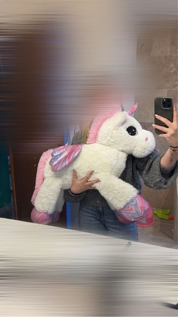 Grosse peluche licorne 