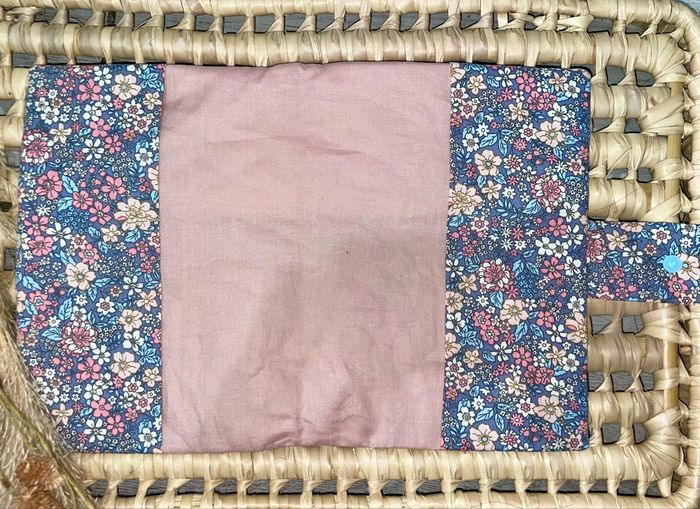 Protège carnet de santé en velours et tissu à motifs - photo numéro 2