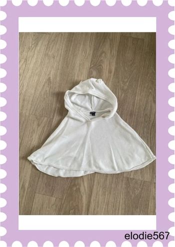 Poncho blanc kiabi 24 mois