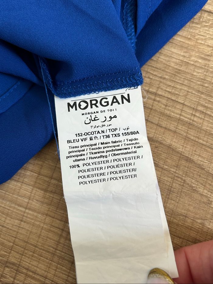 Blouse bleue à manches courtes Morgan taille 36 jamais portée - photo numéro 10