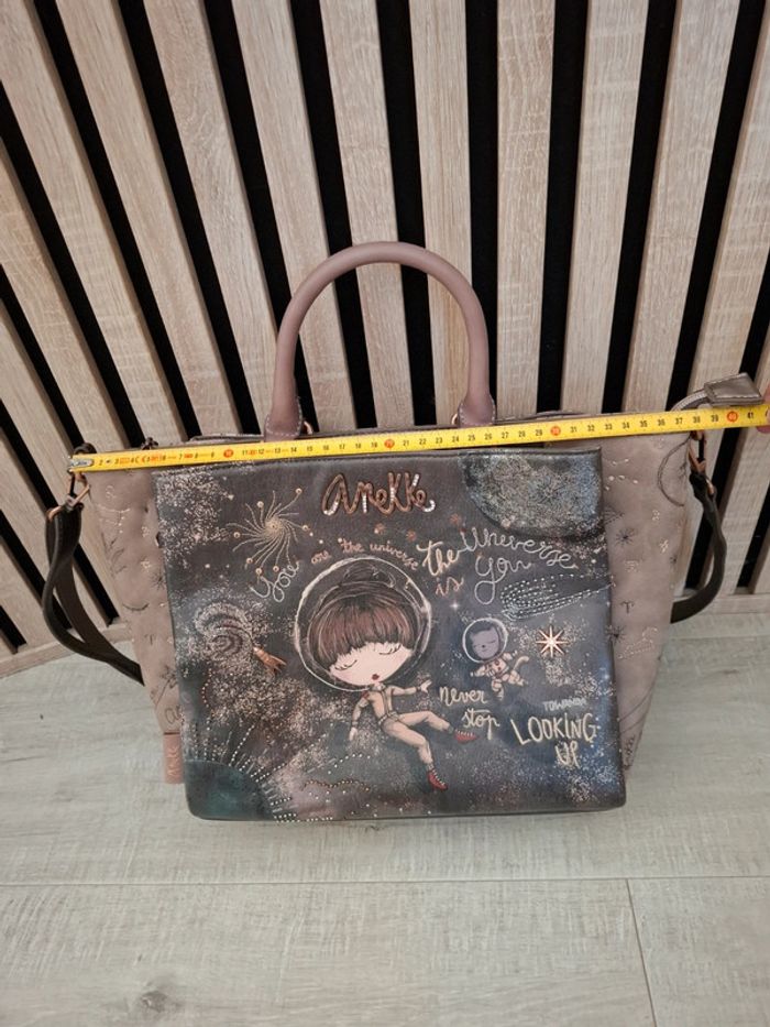 Sac à main et bandoulière Anekke marron theme espace lune spacial - photo numéro 18