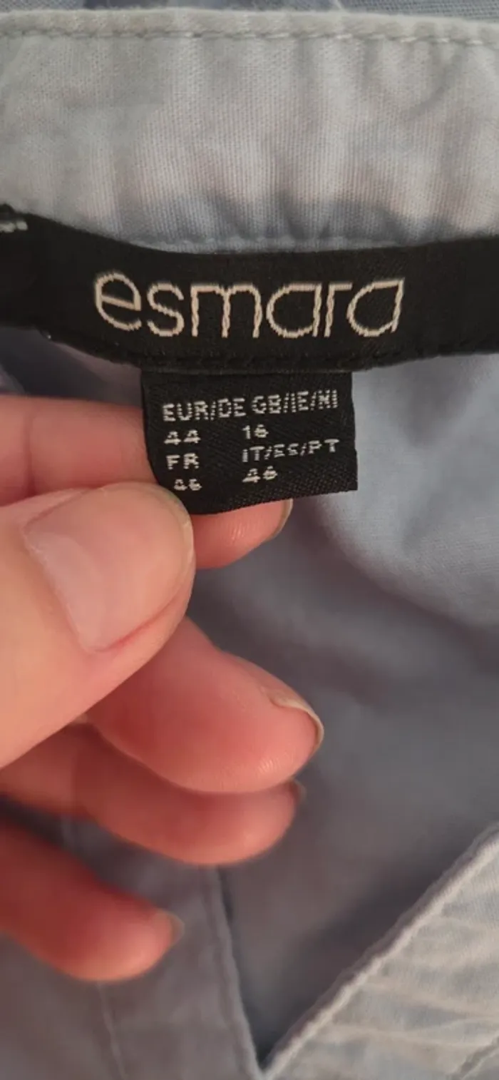 Blouse Esmara bleu bande rouge et blanc - photo numéro 13