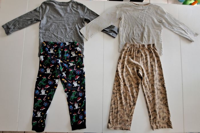 Lot de 2 pyjamas légers garçon 5 ans tachés-troués - photo numéro 2