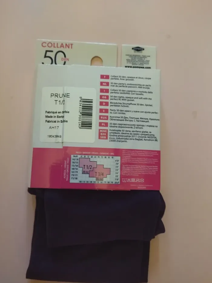 Collant 50den Colormania taille 1/2 couleur prune - photo numéro 2