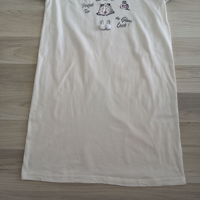 Chemise de nuit blanche imprimée Tissaia taille 38 - photo numéro 5