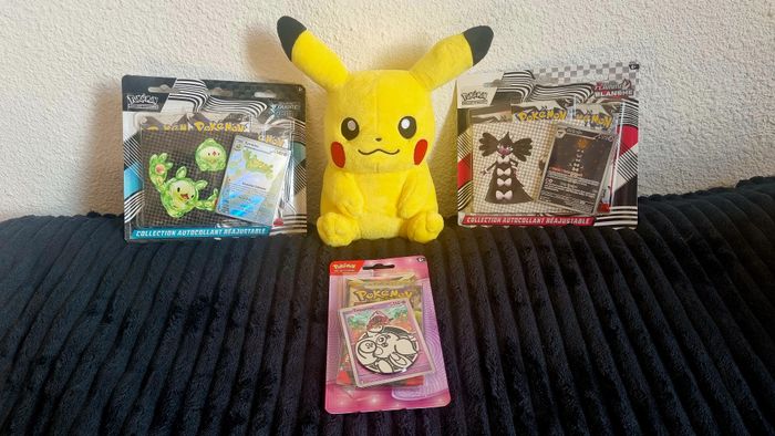 Pokémon Tripack Flamme Blanche, Foudre Noire & Duopack Tokopiyon EB11 – Neuf & État Parfait