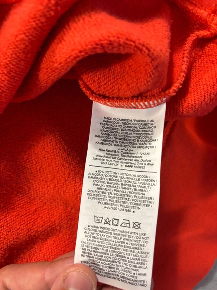 Nike - Air - Sweat ras de cou à logo brodé oversize - Rouge/ Orange - Taille M - photo numéro 4