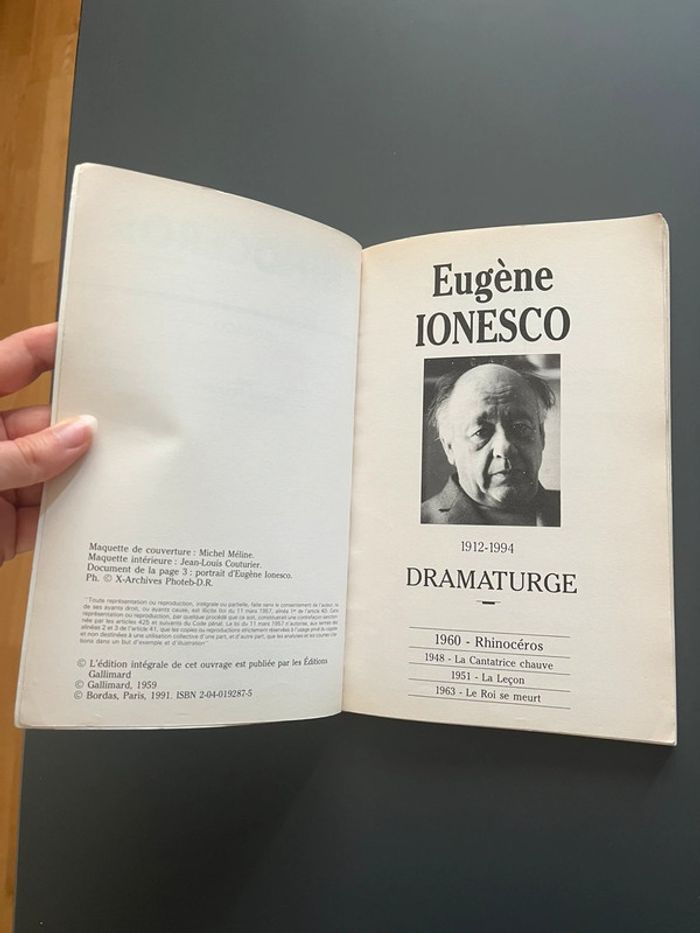 Livre œuvre Rhinocéros Ionesco - photo numéro 4