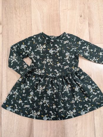 Robe chaude verte petit bateau 3 ans