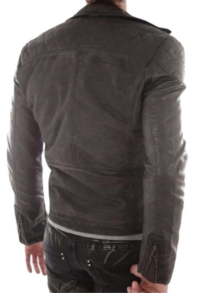 Blouson motard biaggio homme gris T.S - photo numéro 3