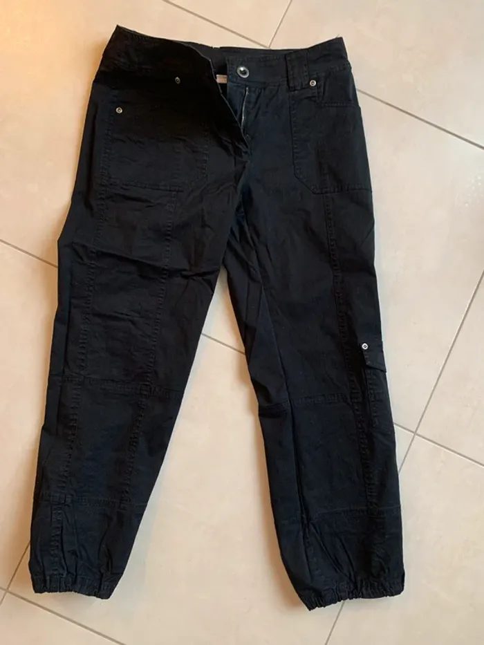 Pantalon noir Camaïeu type cargo femme