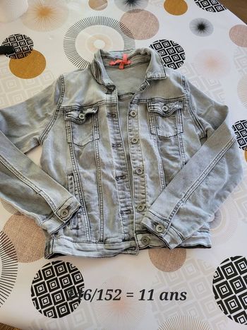 Veste jean grise claire