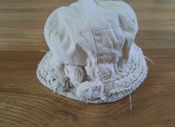 Chapeau soleil/bob fille beige avec fleurs Orchestra T 50cm