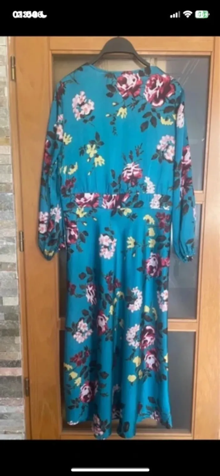 Robe élégante Zara taille L 40 toute satiné floral - photo numéro 8