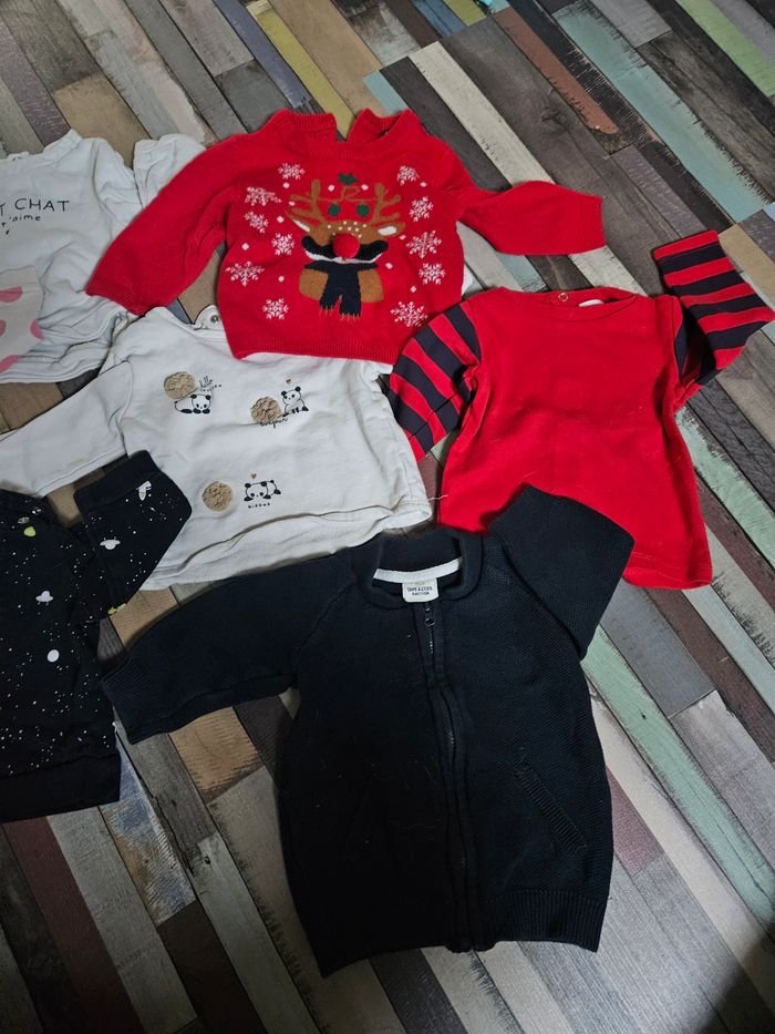 Lot 7 pulls hiver 9 mois - photo numéro 3