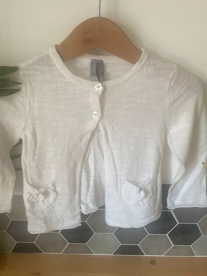 Gilet blanc très fin Orchestra 6 mois - photo numéro 2