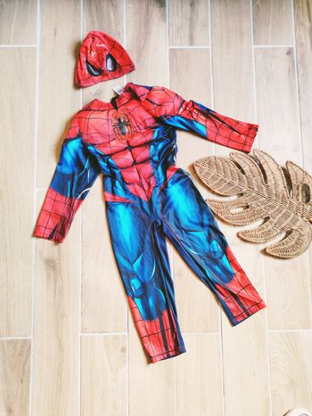 💫Spider-man - Déguisement /costume deluxe  rembourré avec cagoule - Avengers Marvel