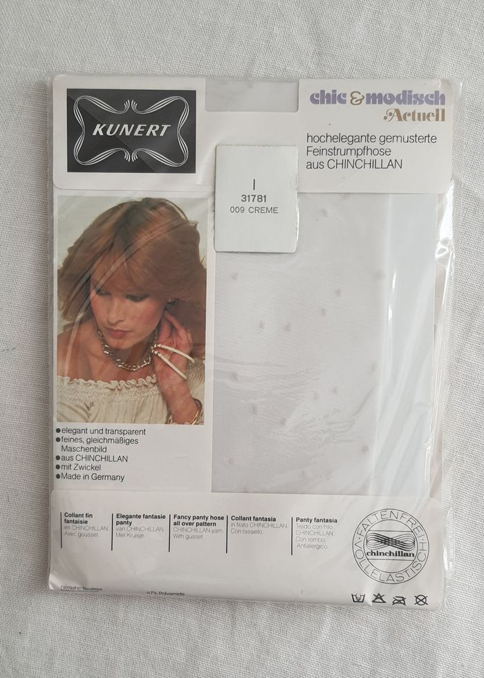 Collants "Kunert" crème à pois taille 38/40 neuf - photo numéro 2