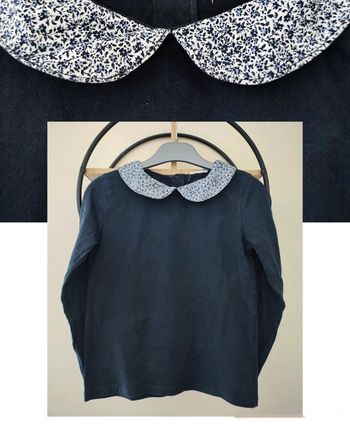 10 ans teeshirt col claudine little cigogne